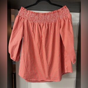 Chico's Striped Off-Shoulder Blouse women’s size 3 US 16/18